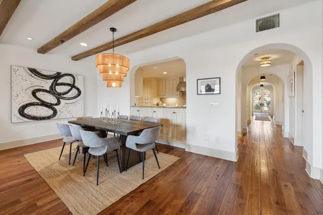 a view of a balcony with furniture