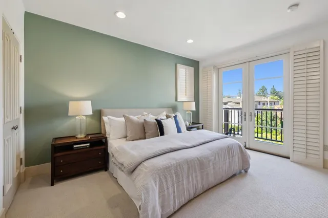 a workspace with furniture and wooden floor