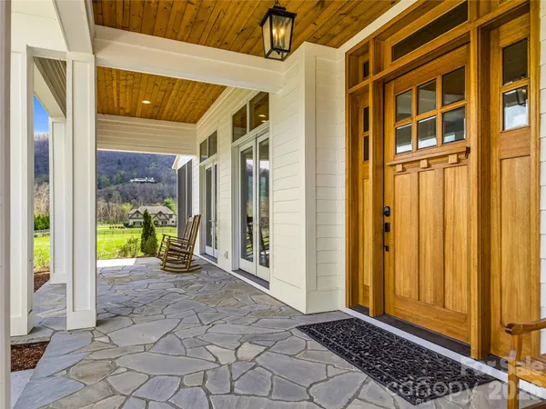 a view of a entryway door front of house