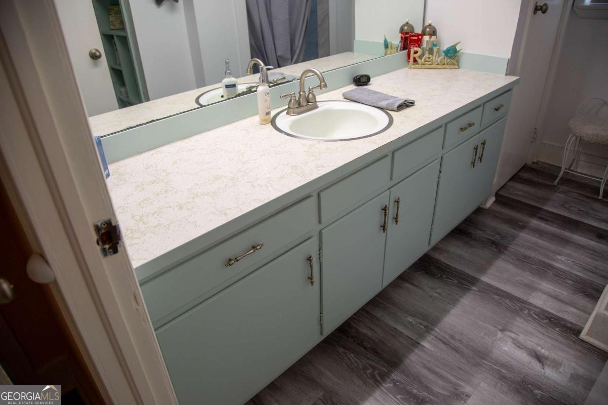 1758 Easons Bluff Road Baxley, GA 31513 - Photo 32 of 50 a bathroom with a sink and a mirror