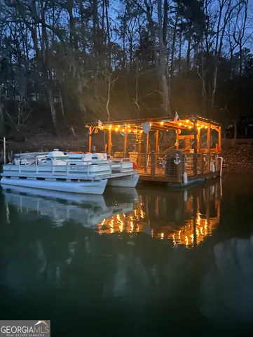 a view of boat floating on water