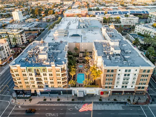 a view of a city with tall buildings