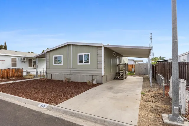 a view of a house with a patio