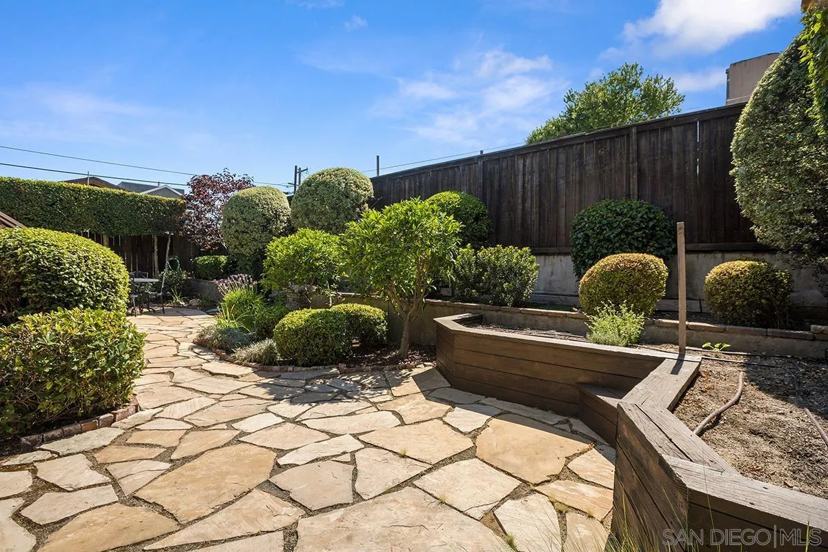 3636 Herbert Street San Diego, CA 92103 - Photo 51 of 55 a view of a backyard with plants and outdoor seating