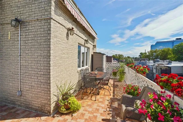 a city view from the balcony