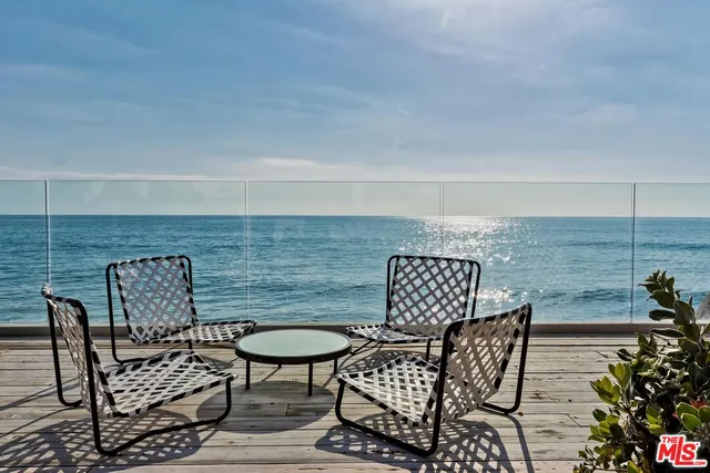 a outdoor living space with furniture