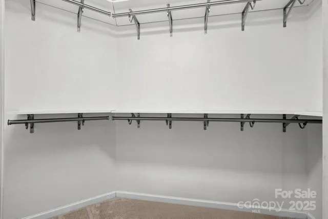 a close view of a closet