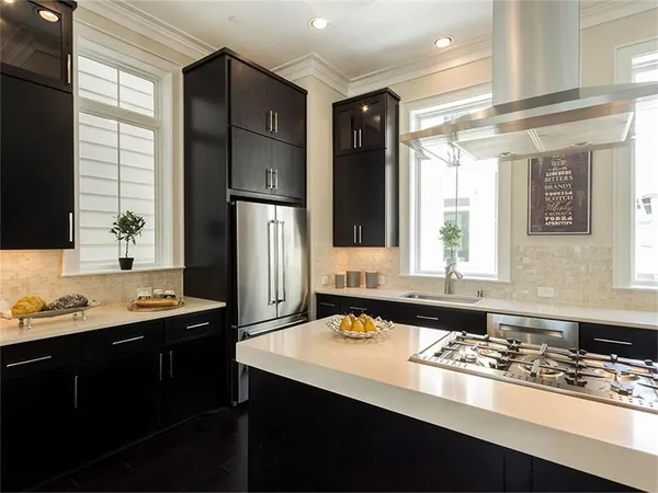 a bathroom with a sink double vanity and a mirror