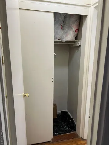 a view of a wooden door