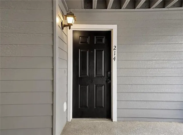 a view of front door