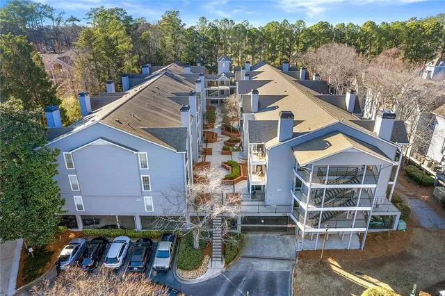 an aerial view of multiple house