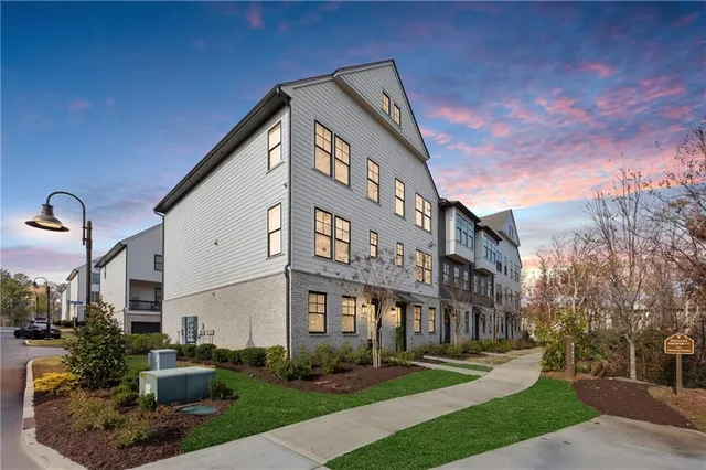 an aerial view of multiple house