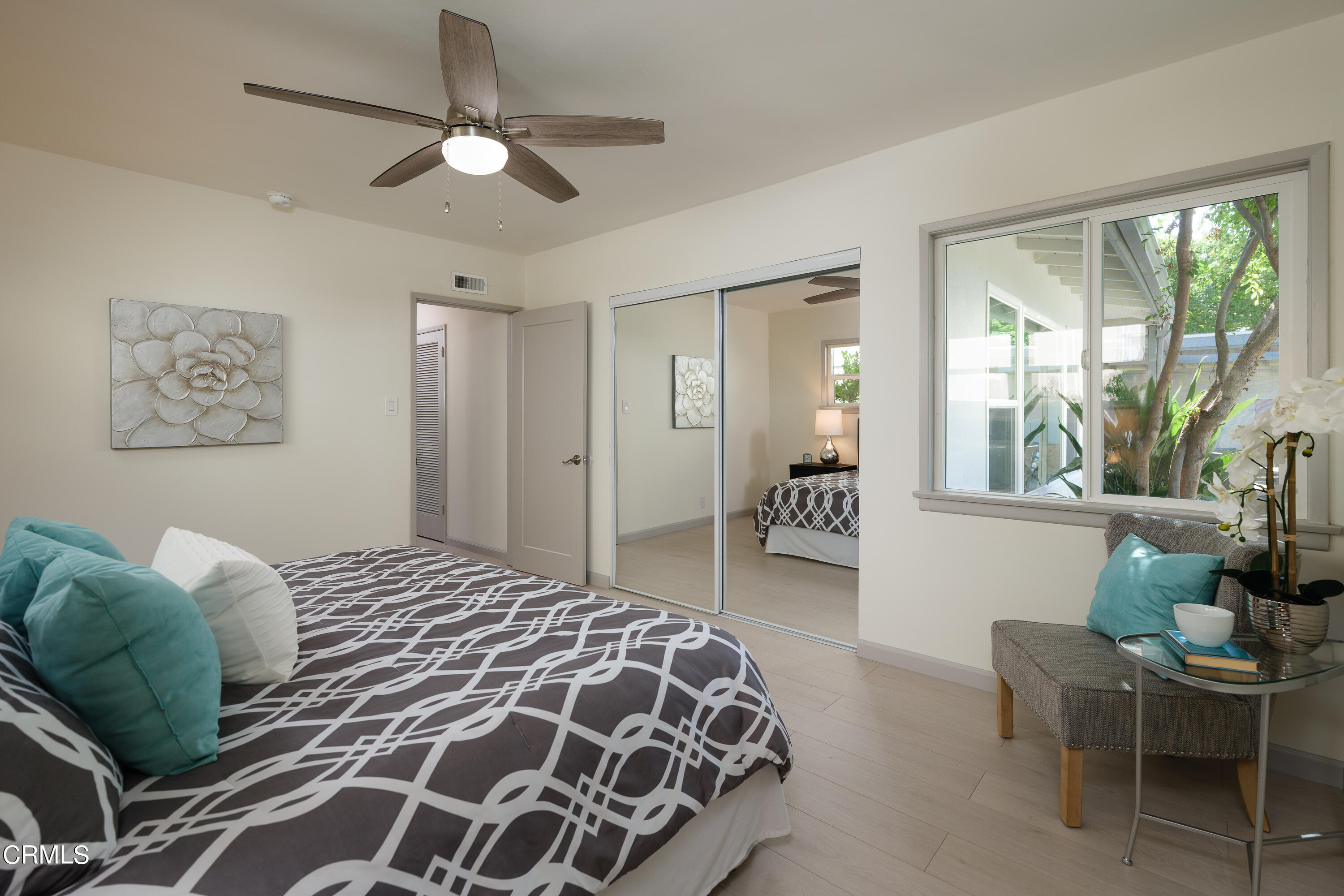 3720 Newhaven Road Pasadena, CA 91107 - Photo 24 of 37 a bedroom with a bed and a chandelier