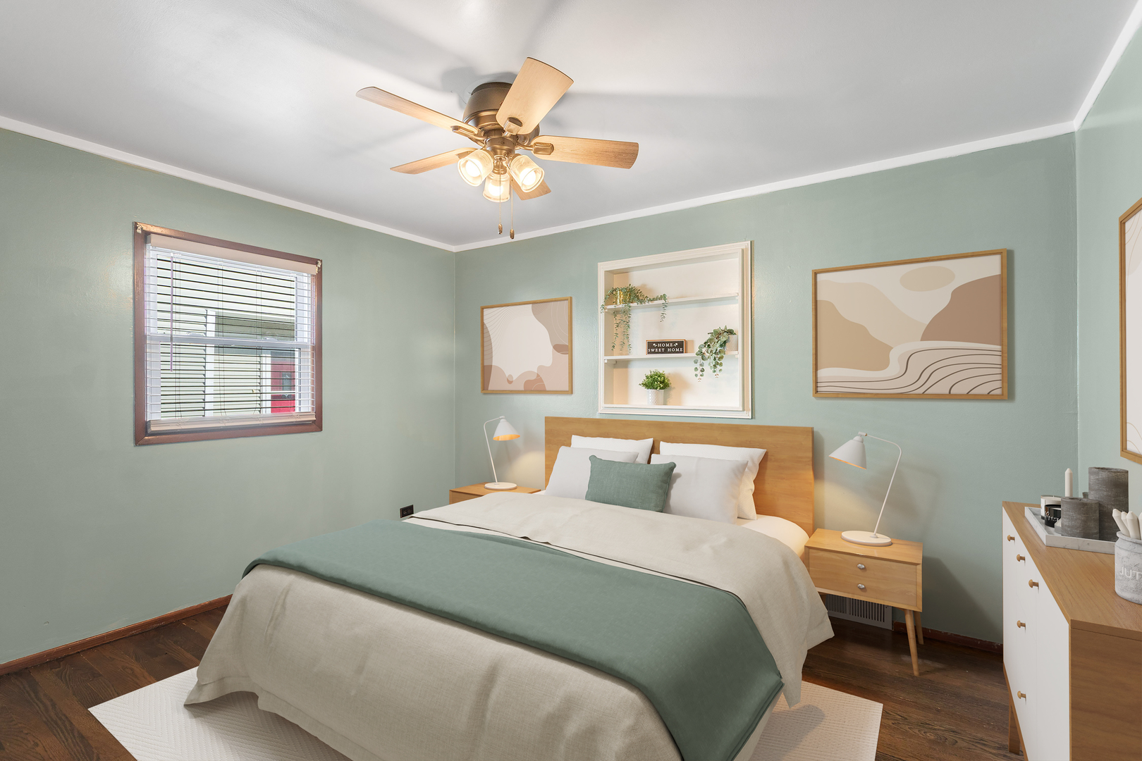 8635 44th Place Lyons, IL 60534 - Photo 8 of 15 a bedroom with a bed and lamp