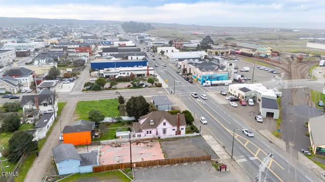 an aerial view of a city