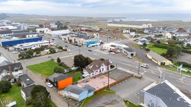 an aerial view of a city