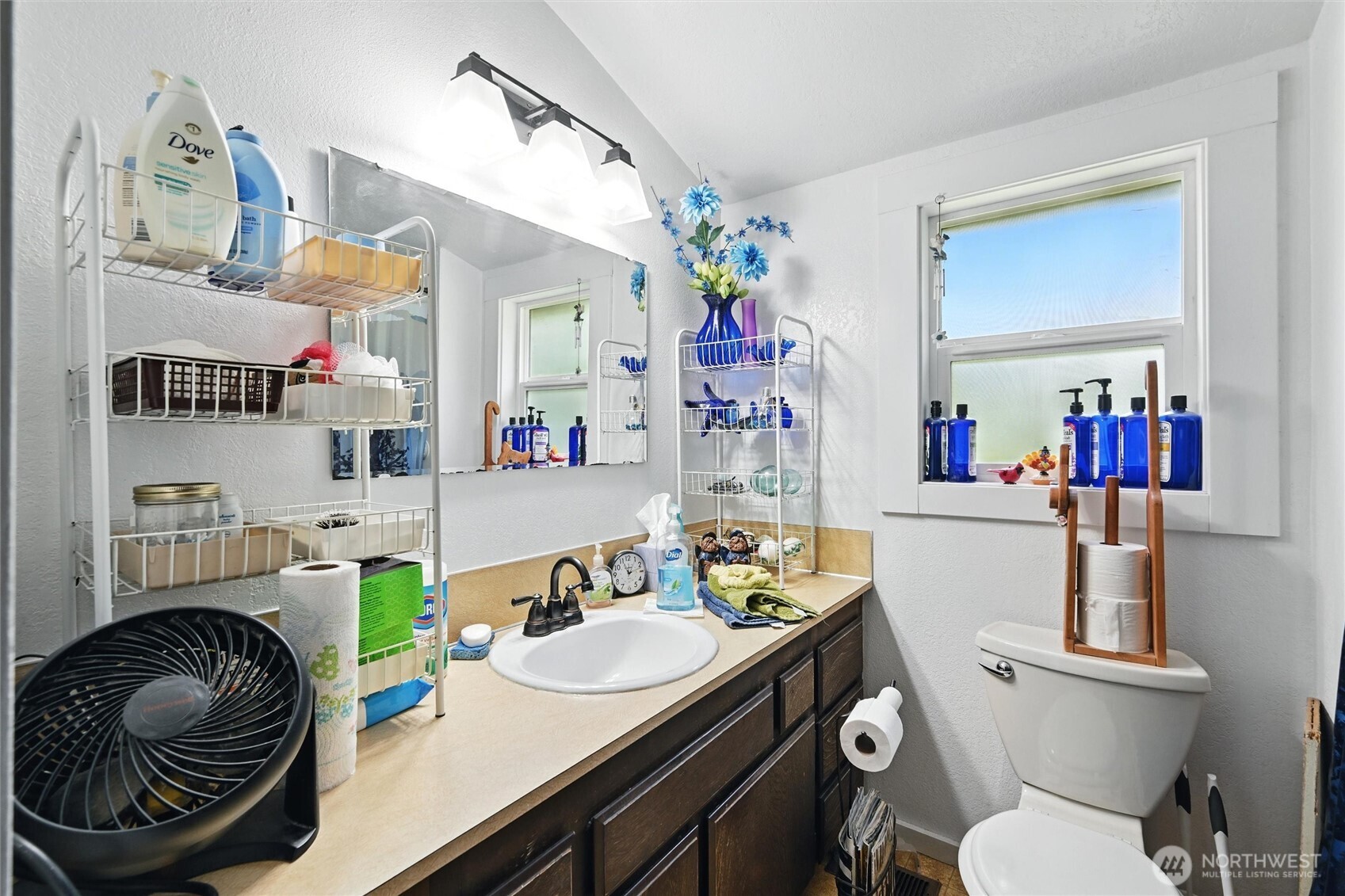 970 East Bakerview Road Bellingham, WA 98226 - Photo 13 of 16 a bathroom with a granite countertop double vanity and a mirror