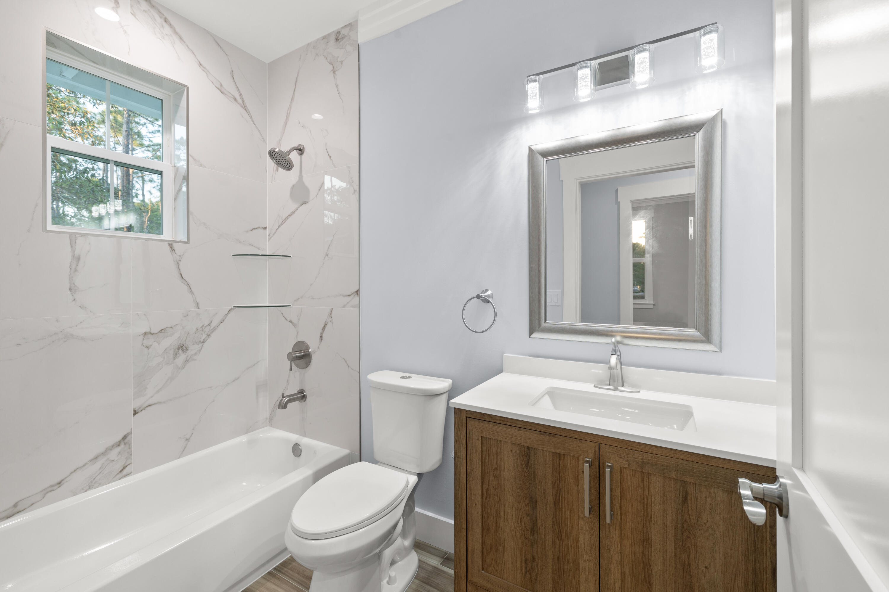 1272 Indian Woman Road Santa Rosa Beach, FL 32459 - Photo 9 of 13 Full Tiled Bath Shower Combo Guest Famil