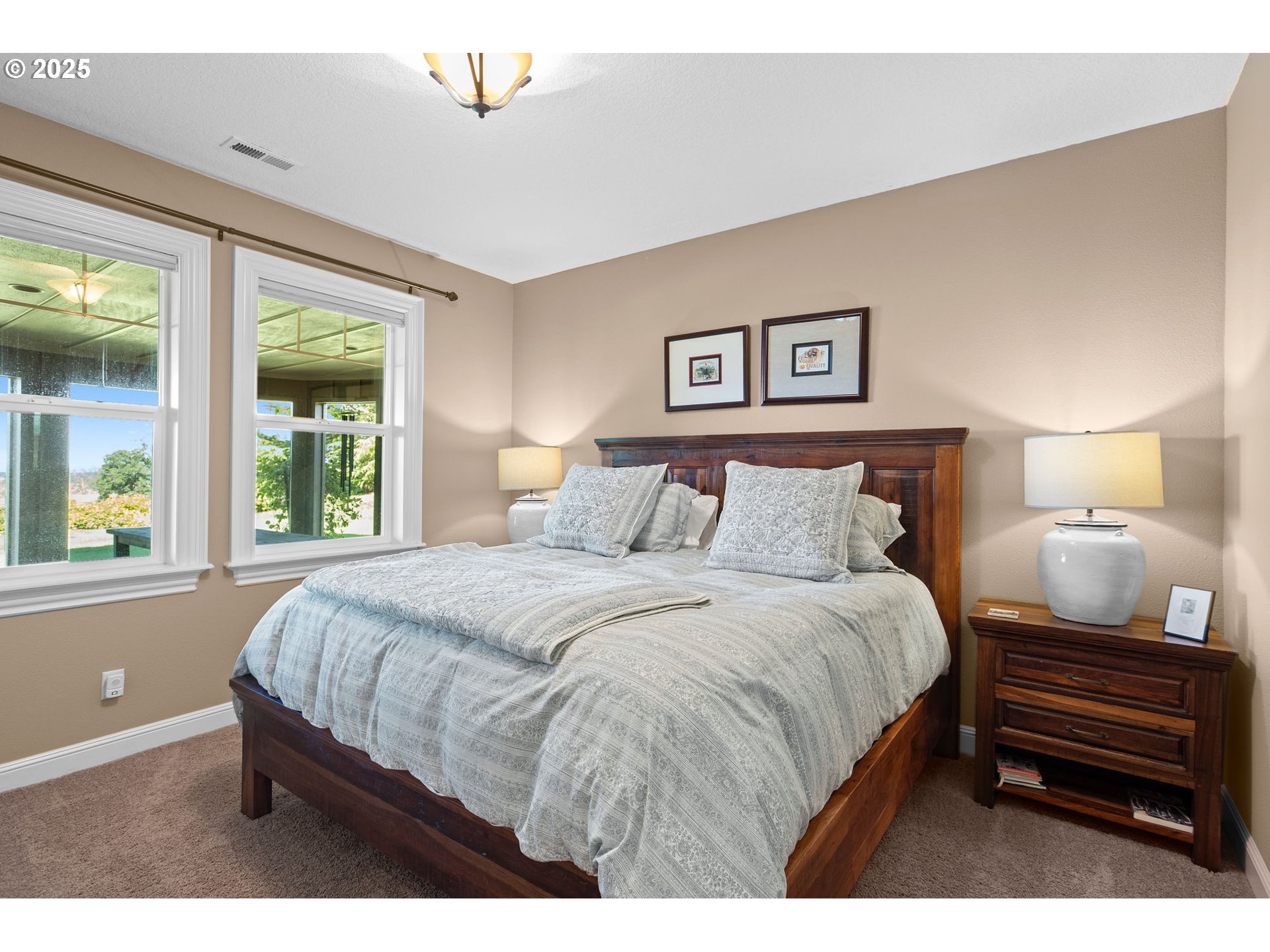8438 Cascade Highway Northeast Silverton, OR 97381 - Photo 29 of 48 a bedroom with a bed and a window
