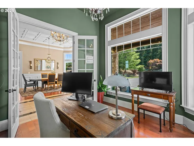 a outdoor dining space with furniture and outdoor view
