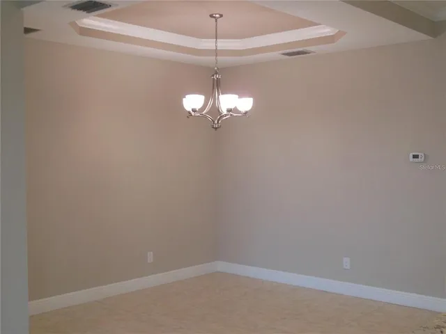 a view of a decorative light in a room