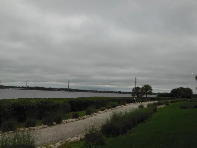 a view of a lake with outdoor space