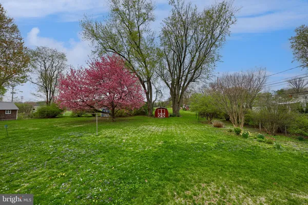 a backyard of a house with lots of green space