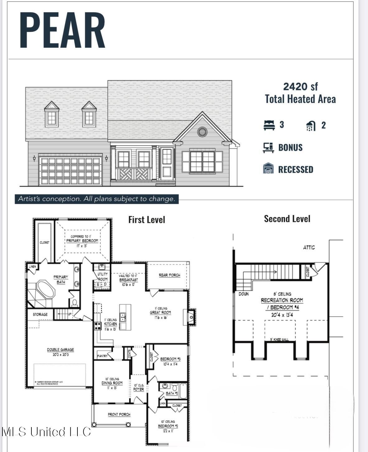 1184 Creekside Lane Hernando, MS 38632 - Photo 39 of 39 Pear Rendering