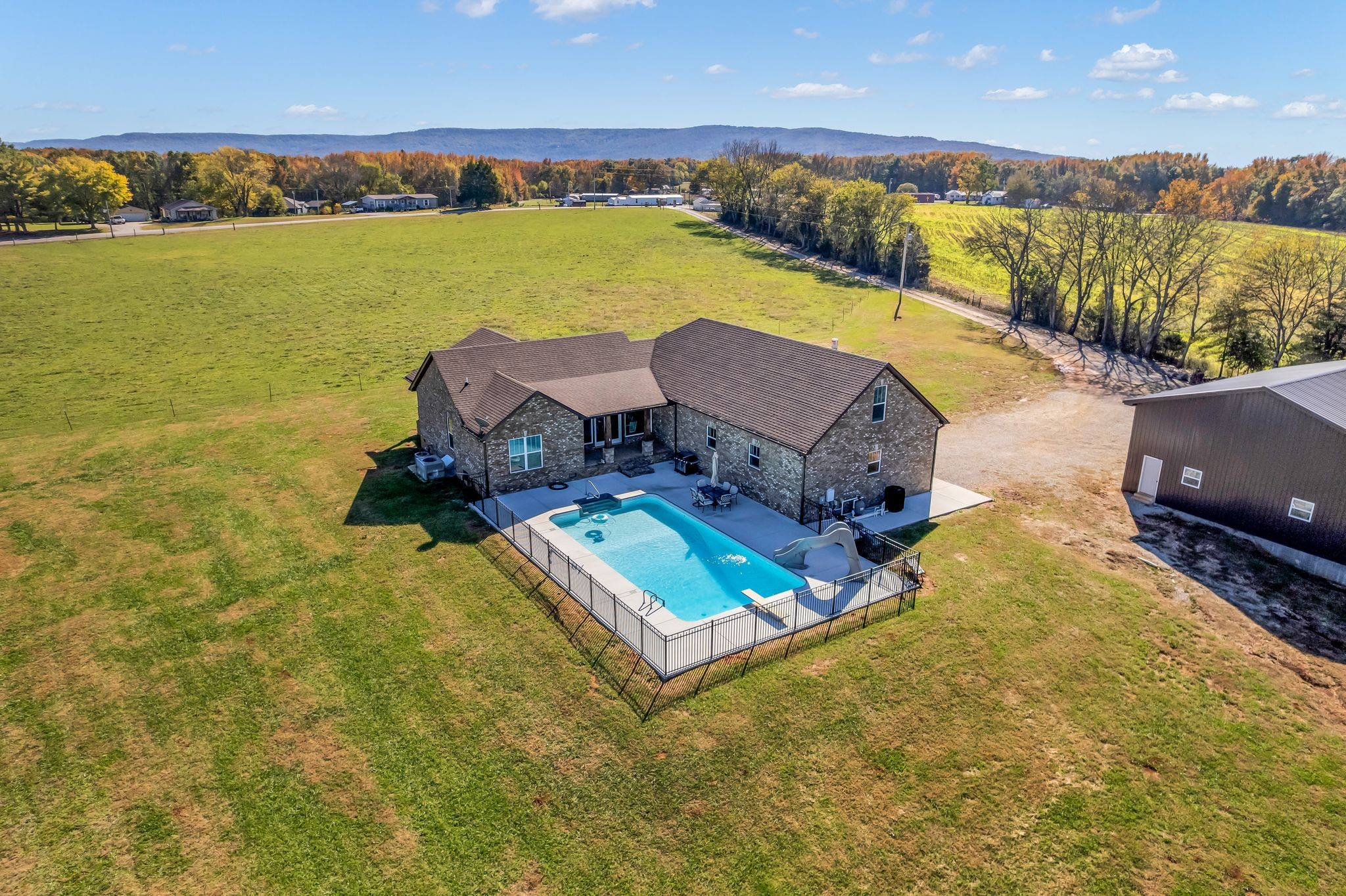 1645 Oak Grove Road Decherd, TN 37324 - Photo 38 of 46 an aerial view of a house with a ocean view