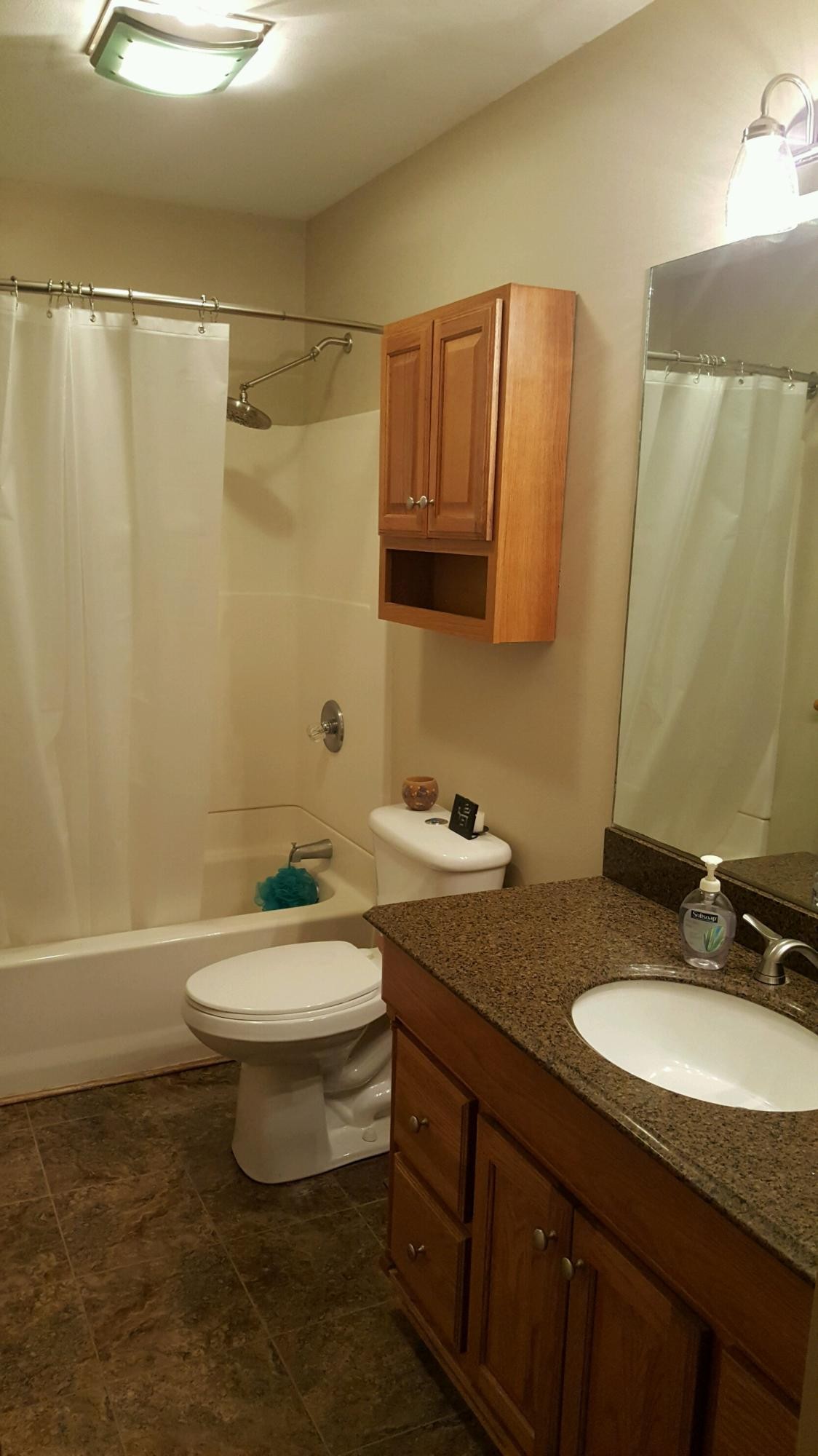 1916 Cecil Johnson Road Knoxville, TN 37921 - Photo 6 of 8 a bathroom with a granite countertop sink toilet and shower