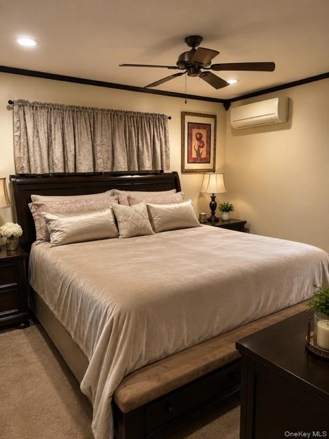 700 Sharon Road Copiague, NY 11726 - Photo 8 of 27 a bedroom with a bed and a chandelier