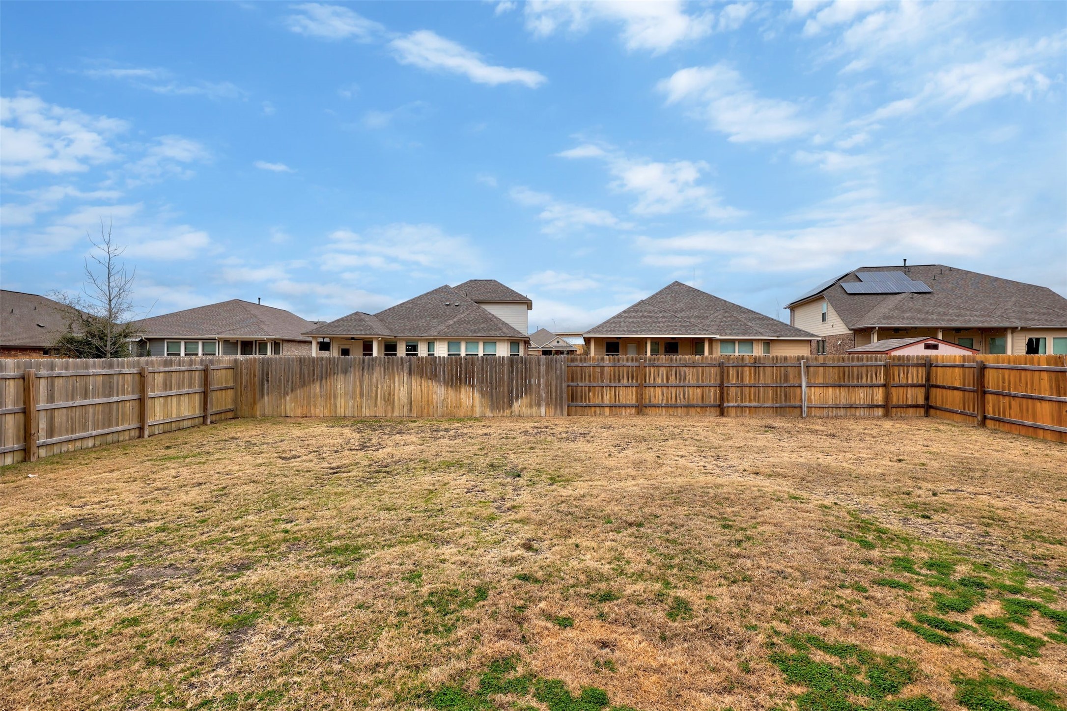 307 Simmental Loop Hutto, TX 78634 - Photo 30 of 34 A spacious backyard with mature fencing, offering privacy and room for outdoor enjoyment.