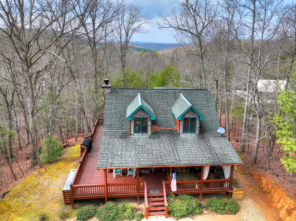 54 Channing Ridge Road Morganton, GA 30560 - Photo 7 of 54 an aerial view of house with yard nad seating space