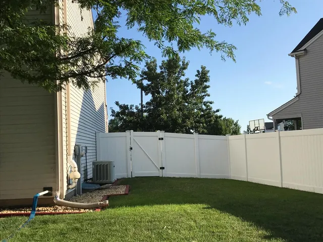 a view of a backyard