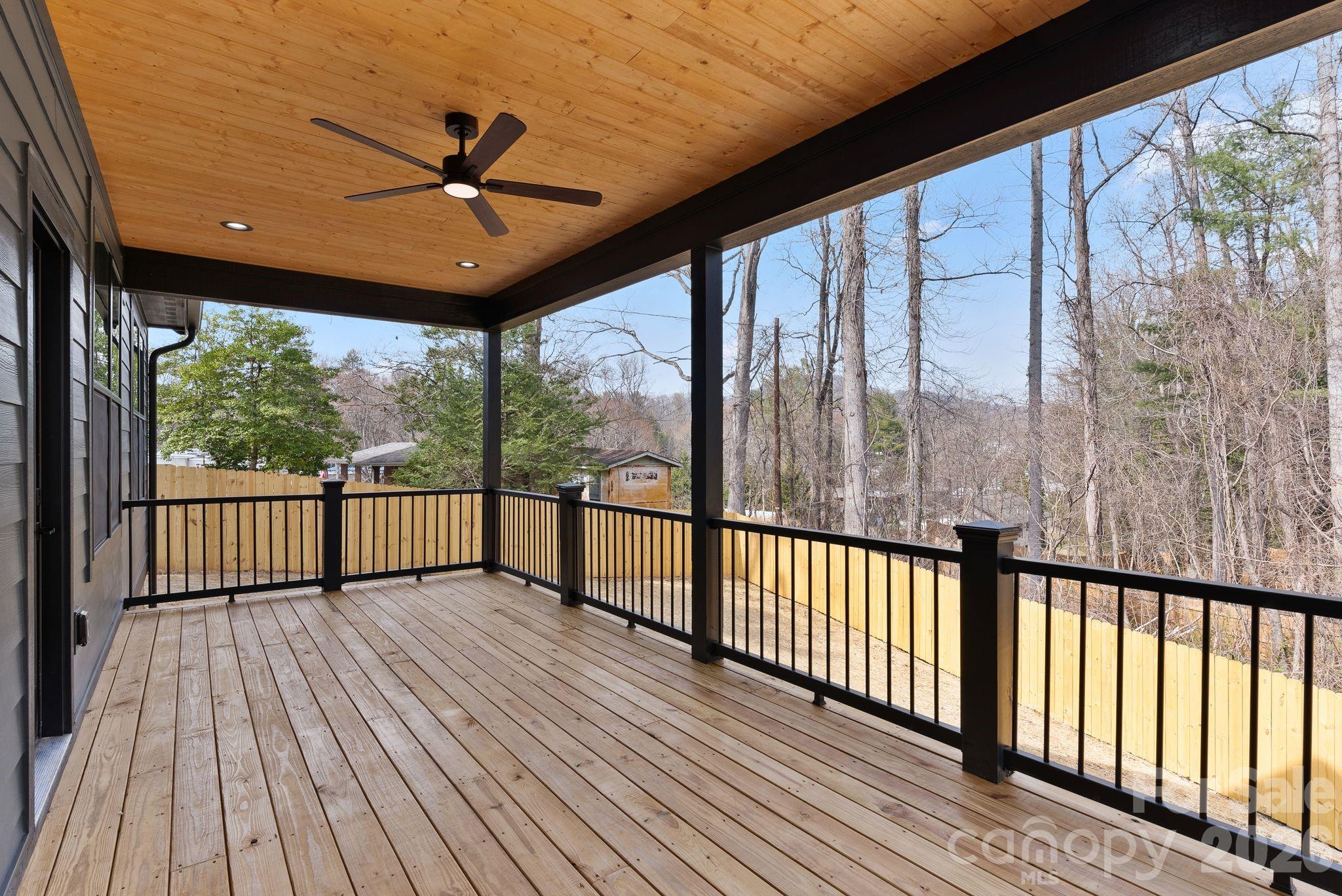 19 East Starnes Cove Road Asheville, NC 28806 - Photo 36 of 46 a view of a balcony with wooden floor