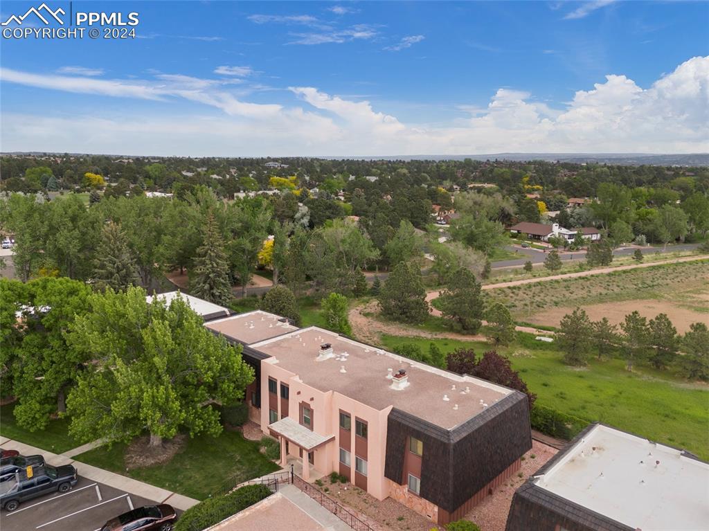 2949 Mesa Road, Unit C Colorado Springs, CO 80904 - Photo 25 of 28 an aerial view of a house with a garden