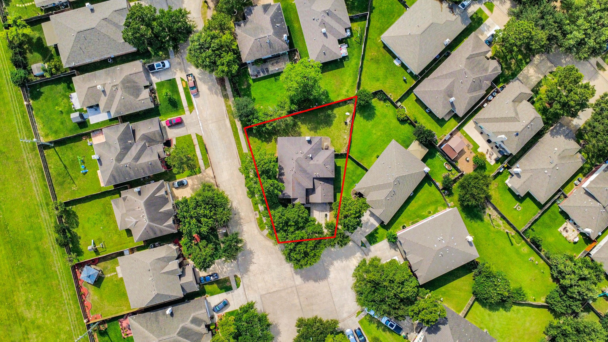 10003 Dakota Ridge Court Houston, TX 77095 - Photo 2 of 30 an aerial view of residential houses with outdoor space