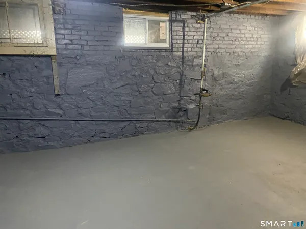 a bathroom with a window