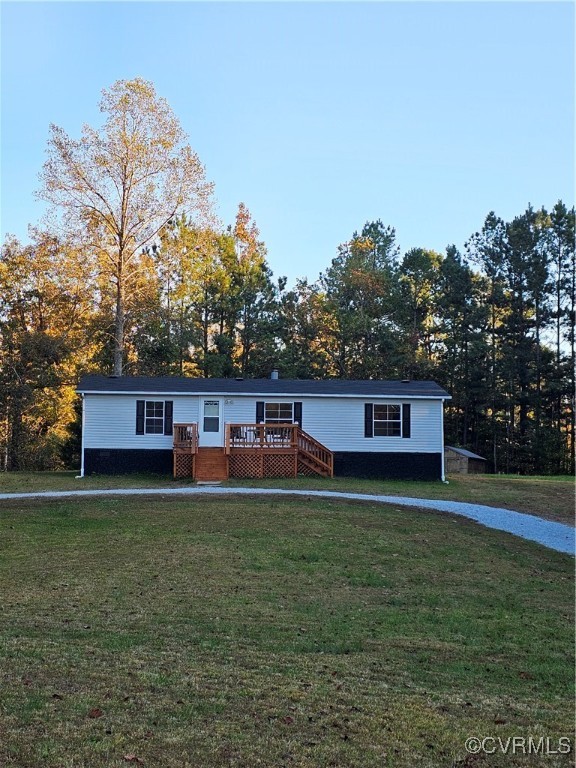 125 Lone Pine Road Crewe, VA 23930 - Photo 2 of 25 View of front of home featuring a deck and a front