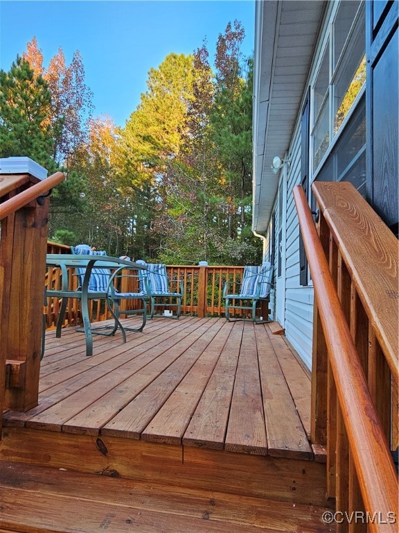 125 Lone Pine Road Crewe, VA 23930 - Photo 7 of 25 View of wooden terrace