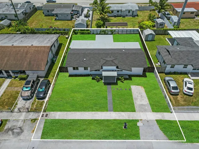 an aerial view of multiple house