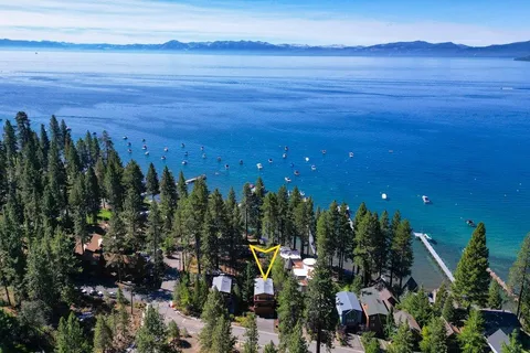 a view of a city with sunset view