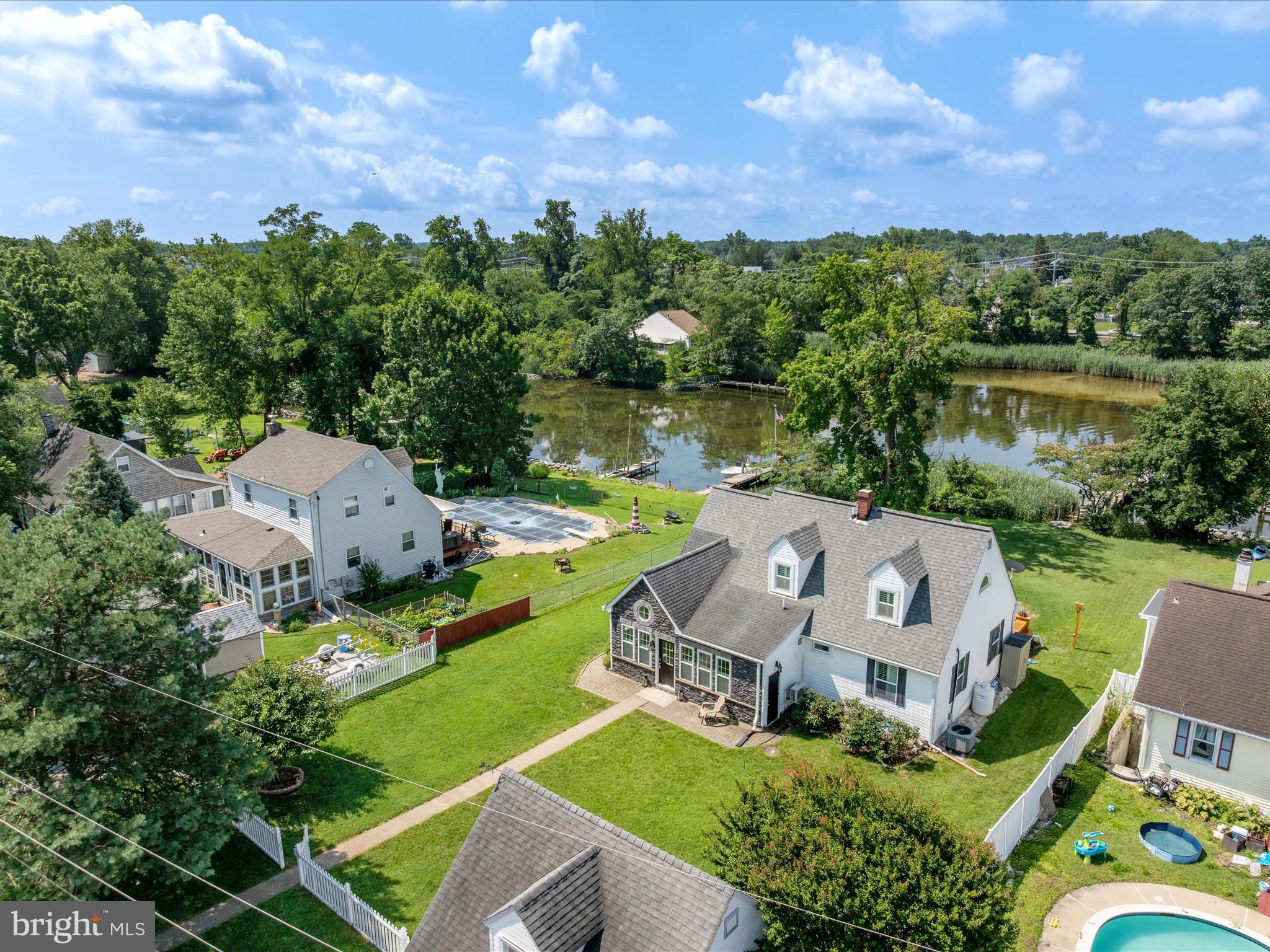 8426 Park Road Pasadena, MD 21122 - Photo 41 of 59 an aerial view of a house with outdoor space and lake view