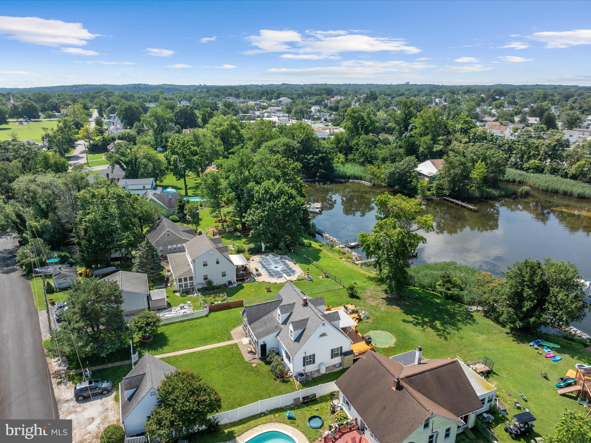 8426 Park Road Pasadena, MD 21122 - Photo 42 of 59 an aerial view of a house with a garden and swimming pool