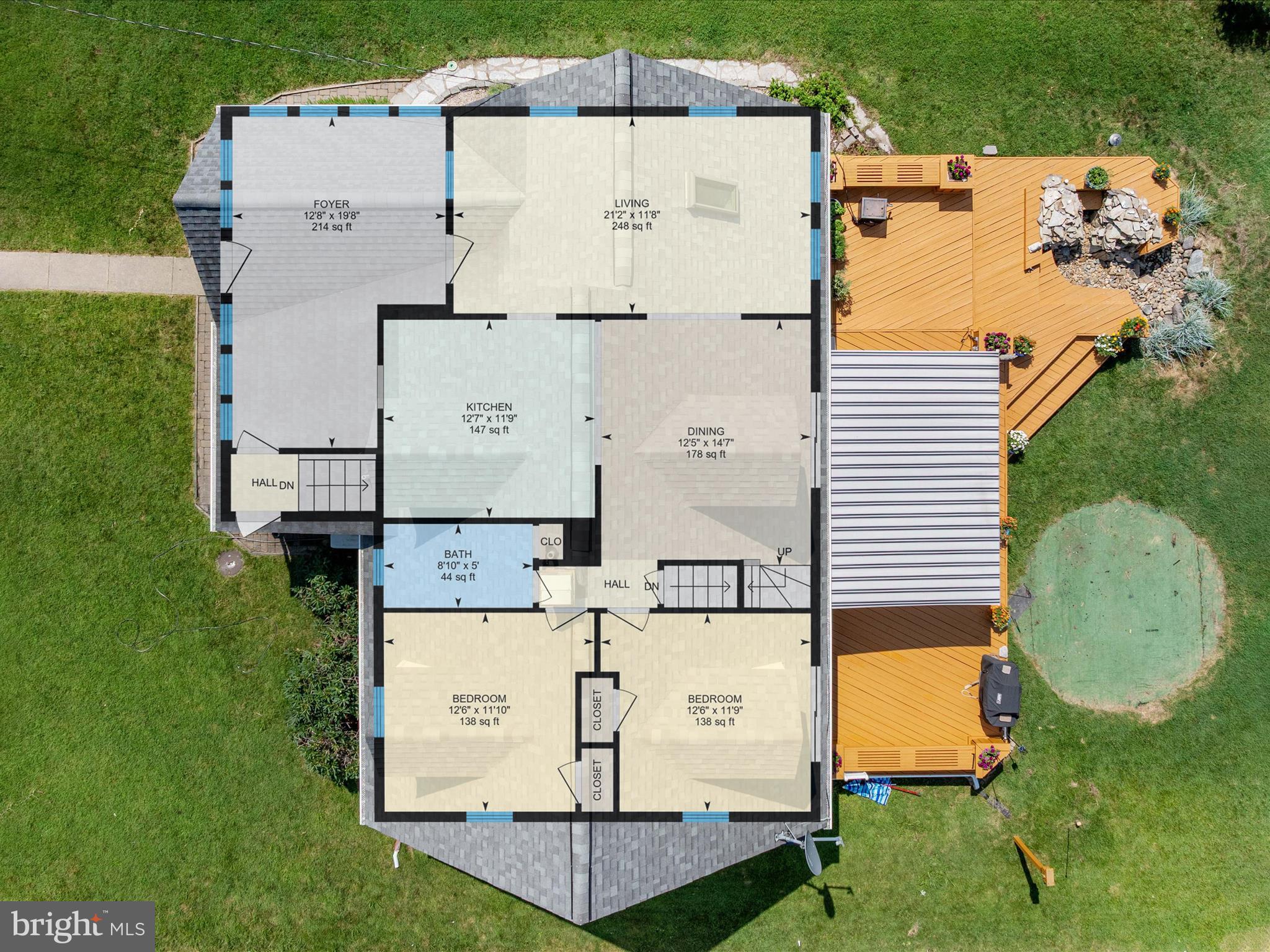 8426 Park Road Pasadena, MD 21122 - Photo 45 of 59 an aerial view of residential house with outdoor space and parking