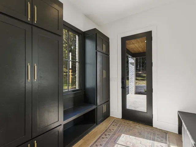 a view of wooden floor in a room