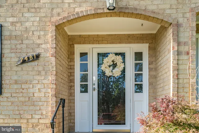 a view of a door of the house