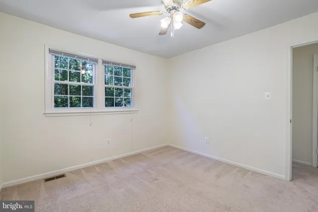 an empty room with a window