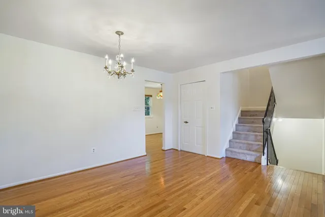 a view of entryway with wooden floor