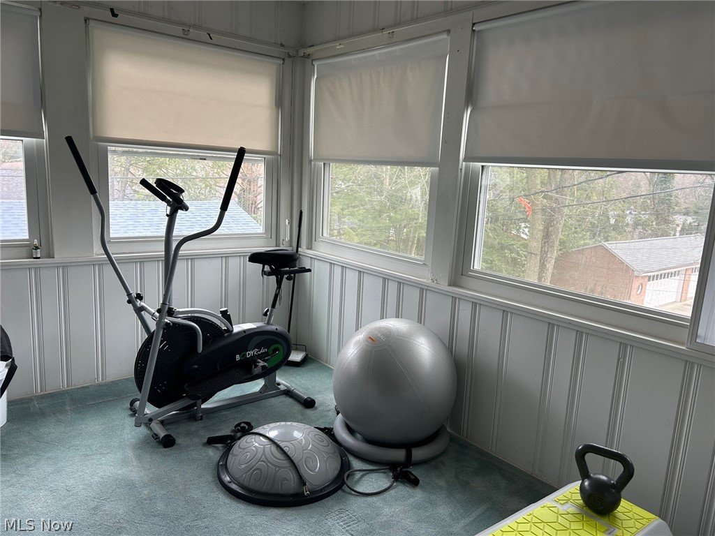 2537 Falmouth Road Akron, OH 44333 - Photo 32 of 35 Workout area featuring carpet floors